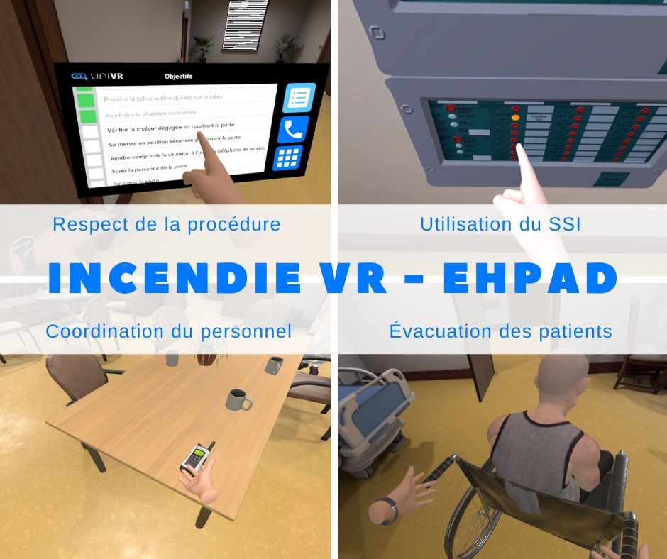 module incendie réalité virtuelle pour établissement erp U et J (EHPAD)